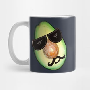 Avocado with shades and moustache looking cool Mug